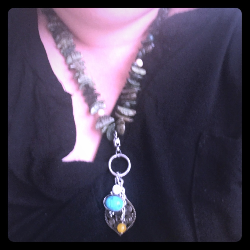 New one of a kind natural art wooden seed necklace handmade